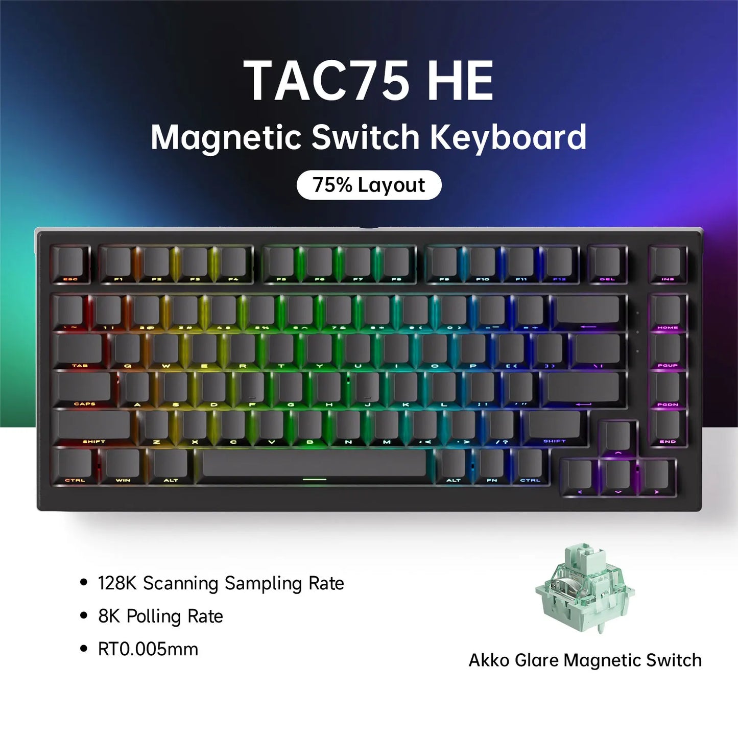 AKKO TAC75 HE 75% TECLADO MAGNÉTICO